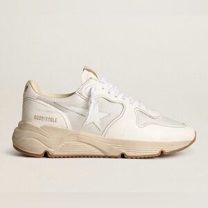 Golden Goose Women’s Running Sole- Mesh and White Nappa